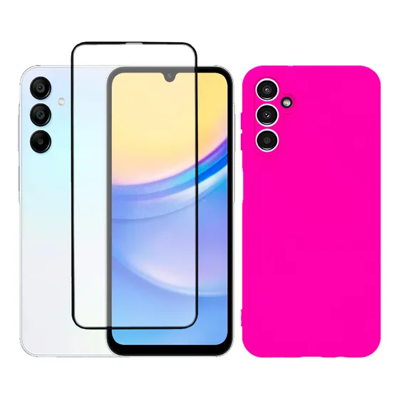 Capa Capinha Case Aveludada + Película Para Galaxy A15 4g/5g