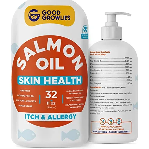 Buenas Omega 3 Aceite De Salmón De Alaska Para Perros Jlrn5