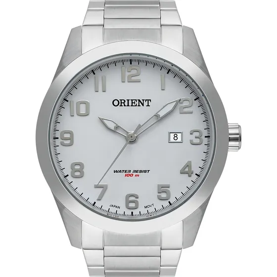 Relógio Orient Masculino Prata Mbss1360 B2sx Cor da correia Prateado Cor do bisel Prateado Cor do fundo Branco