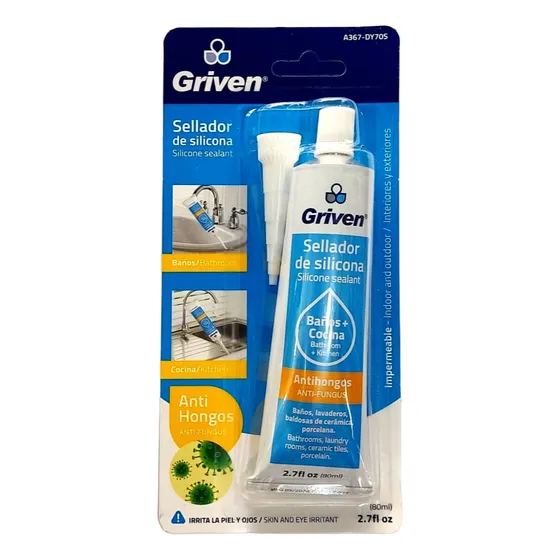 Silicon Transparente Antihongo 80ml Griven