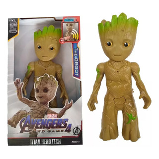 Boneco Groot Vingadores Articulados 30cm Com Som E Luz Boneco Groot Vingadores Articulados 30cm Com Som E Luz