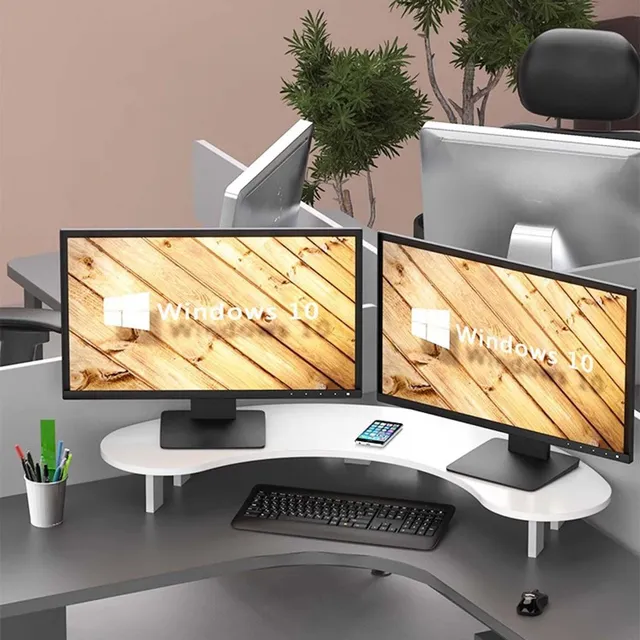 Soporte Para Monitor Esquina Madera Maciza 2 Cuaderno 4.3 In