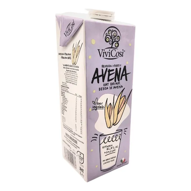 Bebida Vegetal De Avena Sin Azúcar Sin Lactosa 1lt. Vivicosi