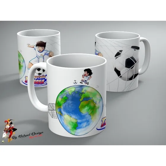 Taza Super Campeones Capitan Tsubasa Art Cartoon