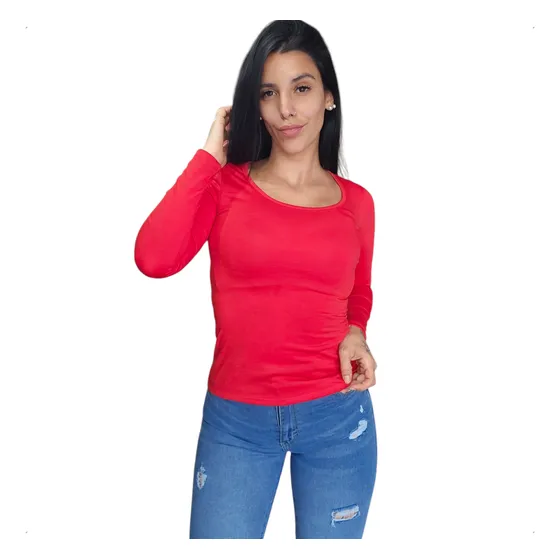 Remera Manga Larga Mujer Modal  Talle Xs-s-m-l  Por Mayor