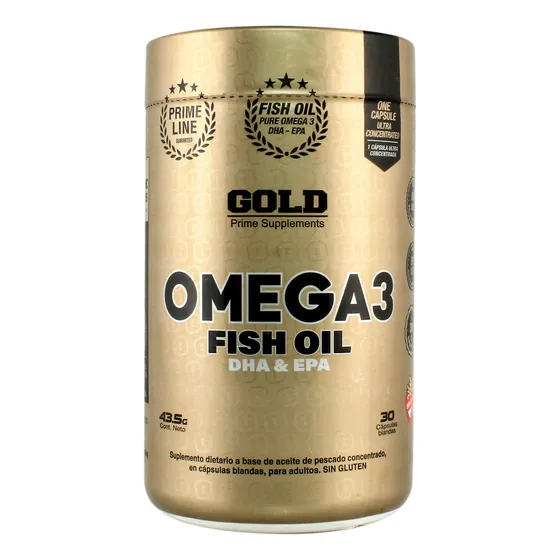 Gold Nutrition Omega 3 Fish Oil Dha & Epa Suplemento 30c 6c