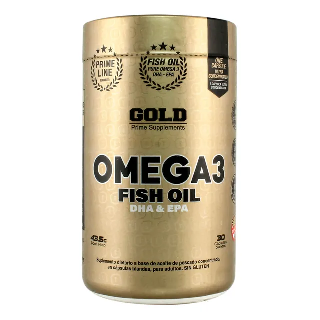 Gold Nutrition Omega 3 Fish Oil Dha & Epa Suplemento 30c 3c