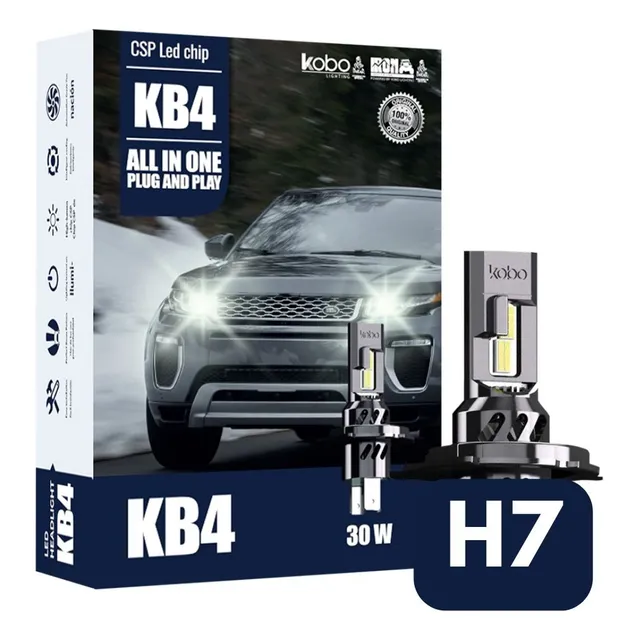 Kit Focos Led Kb4 H4 H7 H1 + 12v Chip Csp 16 Led Auto Moto