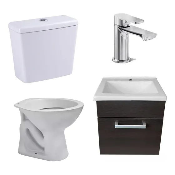 Juego Baño Completo Vanitory Sanitarios Griferia S Envio