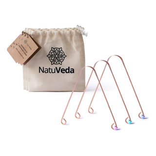 Raspador De Lingua 100% Cobre Limpador - Kit Com 3 Peças Raspador De Lingua 100% Cobre Limpador - Kit Com 3 Peças