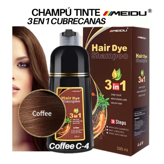 Shampoo Tinte Para Cabello Cubre 100% Las Canas Cafe Coffee