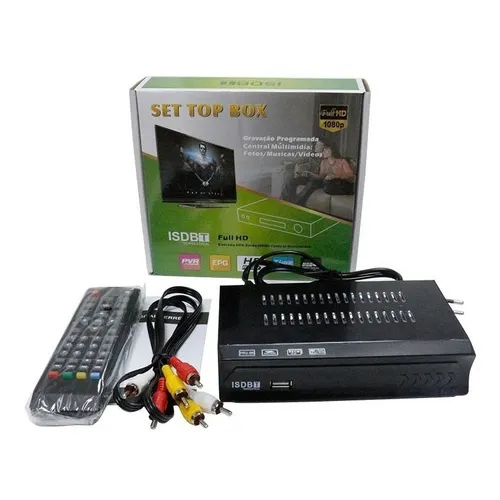 Sintonizador Digital Terrestre Tdt Full Hd 1080p Tv Tdt Color Negro