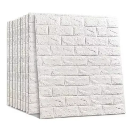 10 Placas Auto Adesivas Colaí Adesivo Decorado Banheiro 3d Papel Parede Tijolinho Branco