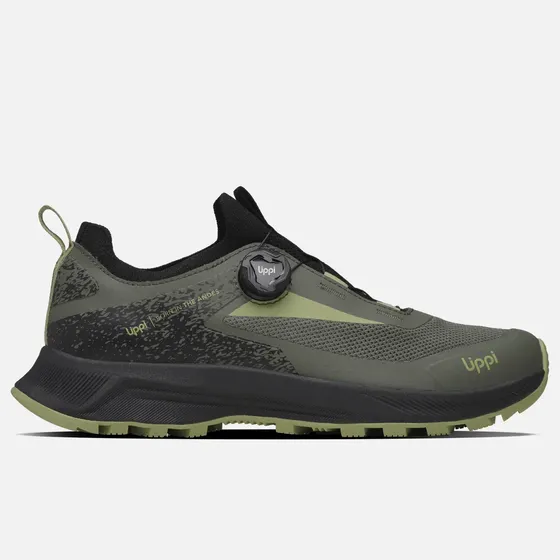 Zapatilla Hombre Light Knit Twist Negro / Verde Lippi I26
