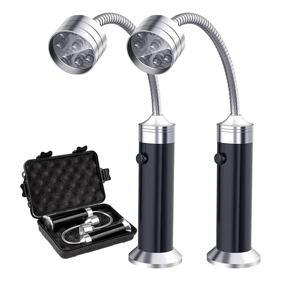 Set 2 Luces Led Magnéticas Parrilla Con Estuche, Linterna 5w