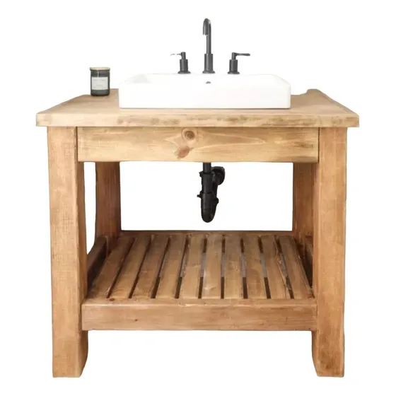 Mueble Para Baño Bajo Mesada Madera Maciza Zonaverde