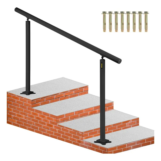 Vevor Barandal De Pasamanos De Escalera 0-5 Pasos Ajustable Color Negro