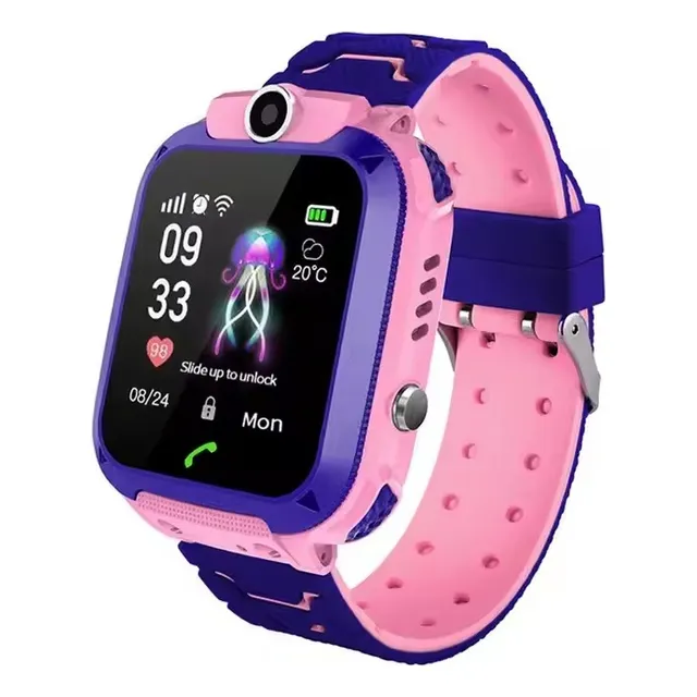 Smart Watch Niños Q12 Con Chip Llamadas, Rastreo Y Cámara Rosa