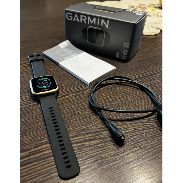 Garmin Venu Sq Musica  Garminpay Bisel Rose Gold Con Negro