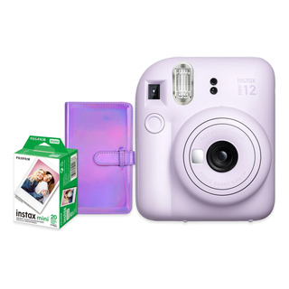Cámara Instax Mini 12 Morada Con Cartucho + Álbum De Regalo Cámara Instax Mini 12 Morada Con Cartucho + Álbum De Regalo