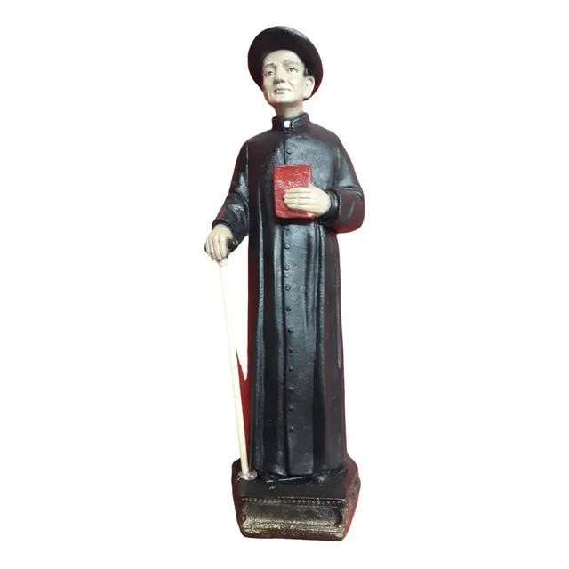 Estatua Cura Brochero En Yeso Pintado A Mano