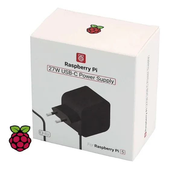 Fonte Oficial Original Raspberry Pi 5 Pi5 27w Tipo C 5.1v 5a