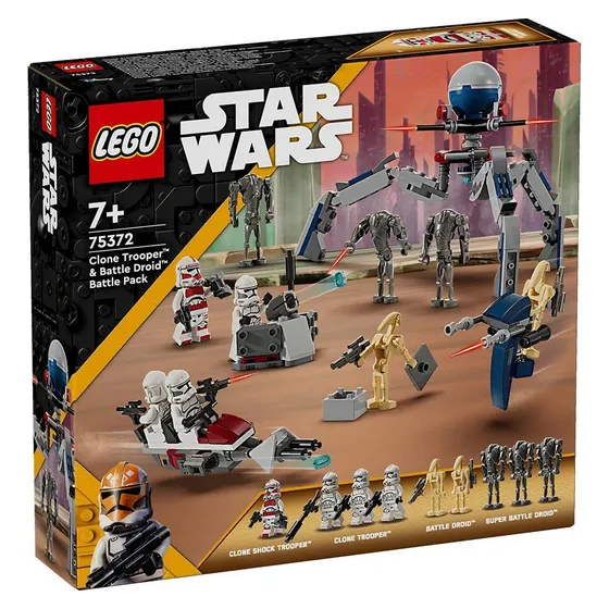Lego Clon Trooper Y Droides De Batalla Star Wars 75372 Cantidad de piezas 7