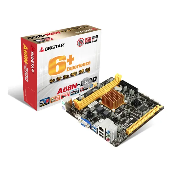 Placa Madre Biostar A68n-2100 Atx Con Cpu Amd E1 Dual-core