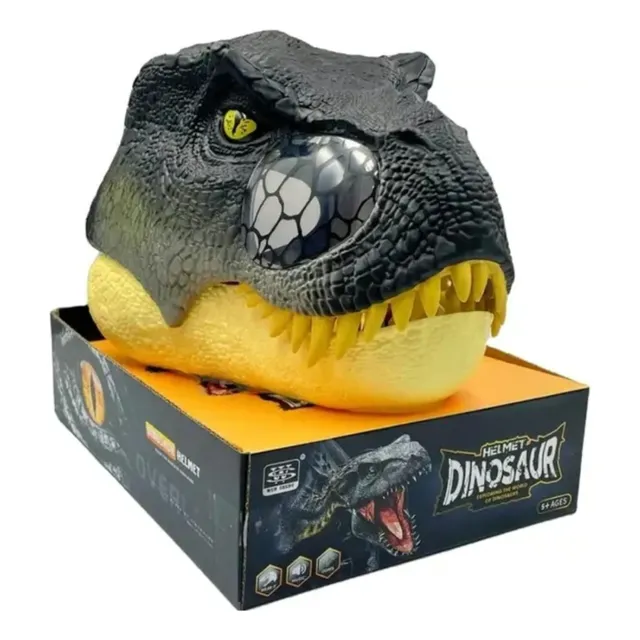 Mascara Cabeza De Dinosaurio Verde Oscuro