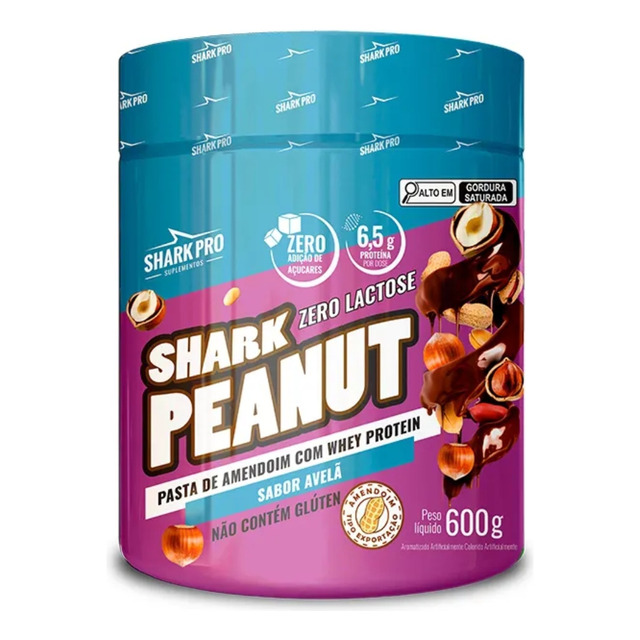 Pasta De Amendoim Pote 600g Zero Lactose Shark Pro Pasta De Amendoim Pote 600g Zero Lactose Shark Pro