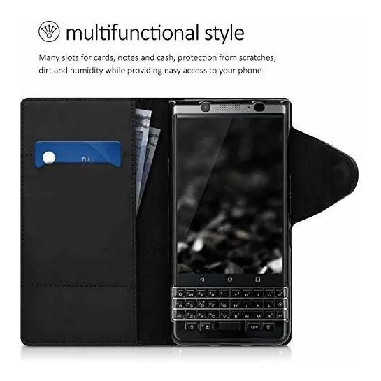 Estuche Tipo Libro Para Blackberry Keyone Autentica Color