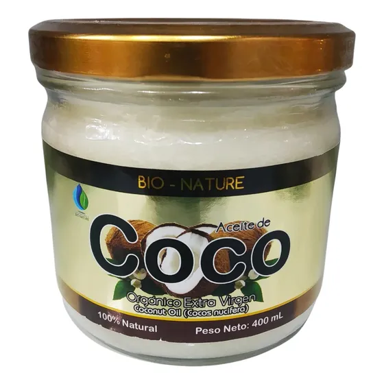 Aceite De Coco Organico Extra Virgen Bio - Nature 400 Ml