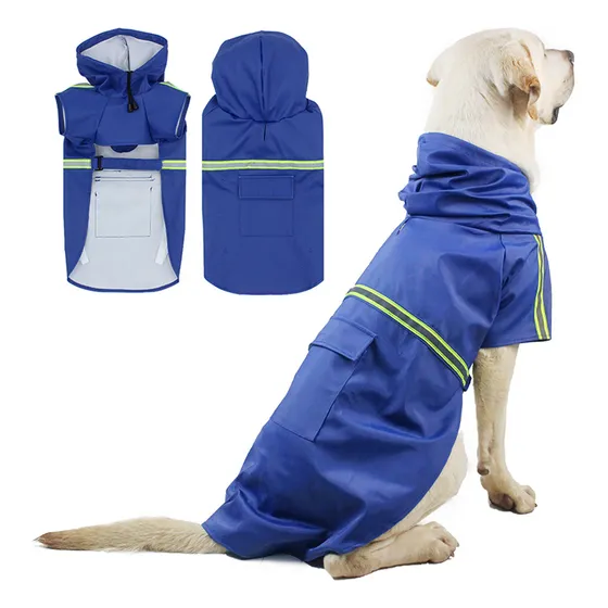 Cwa Chubasquero Reflectante Para Perros Con Capucha Y