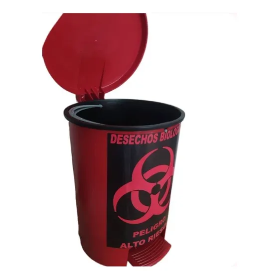 Papelera Roja Para Desechos Biológicos De 15 Lts