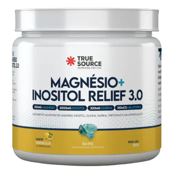 True Magnésio+inositol Relief 3.0 Maracujá 350g True Source