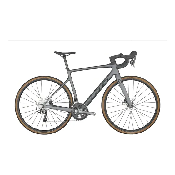 Bicicleta Ruta Scott Addict 40 2023 Carbon 10 Vel Gris Tamaño Del Marco 54 Cm