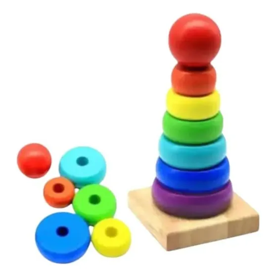 Juego Apilable Didáctico De Aros