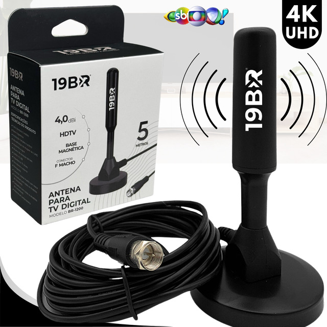 Antena Digital 4k Hd Para Tv Samsung LG Smart Led Lcd 3d Int/ext Uhf 5 Metros