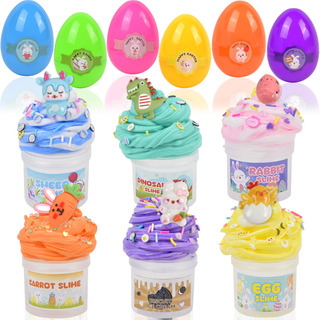 Easter Slime Easter Basket Stuffers, Pacote Com 6 Ovos Pré-c Easter Slime Easter Basket Stuffers, Pacote Com 6 Ovos Pré-c