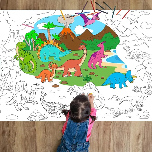 Póster De Dinosaurio Para Colorear