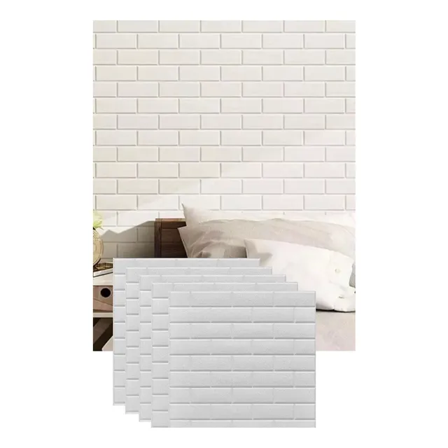 X15 Laminas Autoadhesivas Decomural 3d Ladrillo Pared 70x77