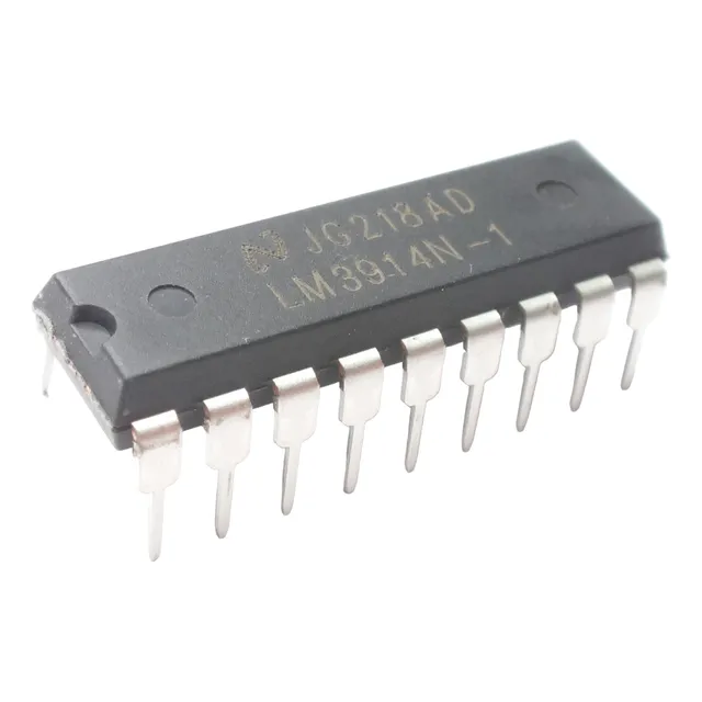 2x Integrado Lm3914n-1 Excitador Para 10 Led Lineal Dip-18