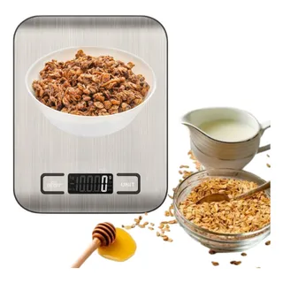 Balança De Cozinha Digital Inox Até 10kg Alimentos Portåtil Balança De Cozinha Digital Inox Até 10kg Alimentos Portåtil