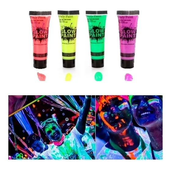 Pintura Corporal Neon 4 Colores - mL a $750