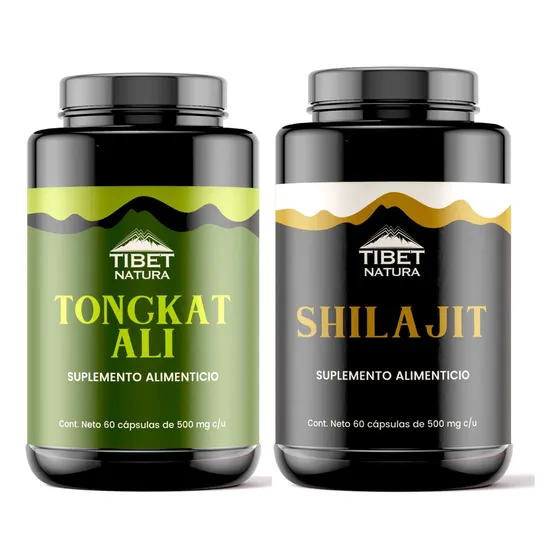 Shilajit Tongkat Ali 60 Cápsulas Cada Frasco Tibet Natura