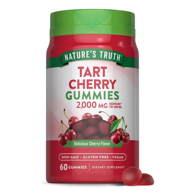 Extracto De Cereza Ácida 2000 Mg Nature's Truth 60 Gomitas Cereza