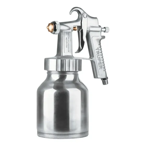 Pistola Para Pintar 1l Modelo 14037 Con Boquillas Truper Color Plateado | Cuotas sin interés