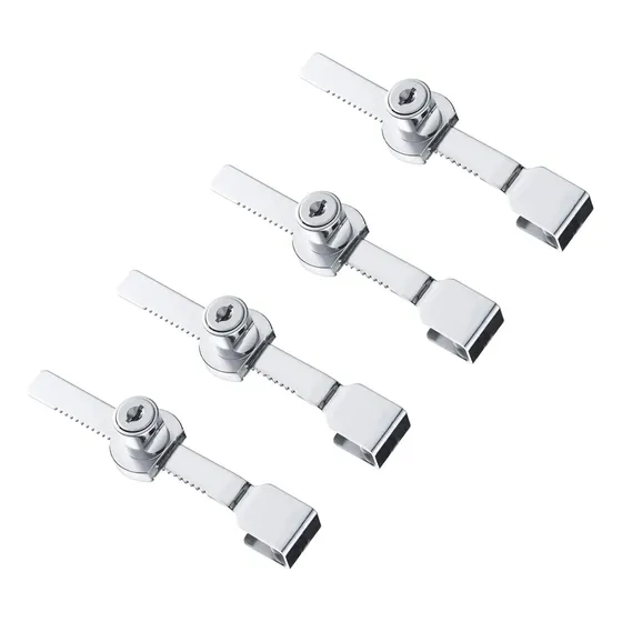 Cerradura X4 Serrucho Para Puertas Vidrio Vitrina Corrediza
