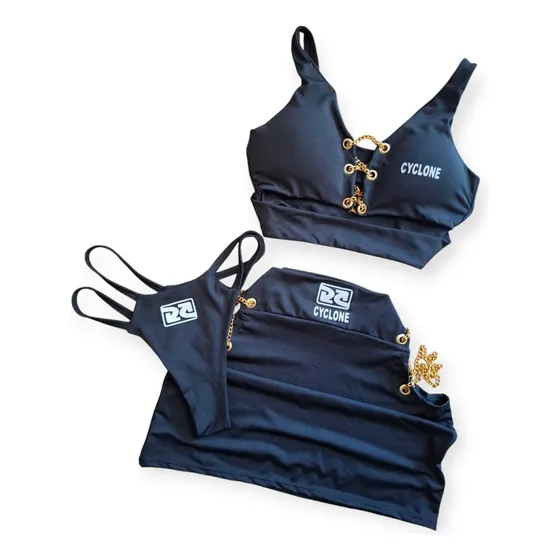 Conjunto Cropped Short Saia Ilhos Da Erva Mandrake Reggae 