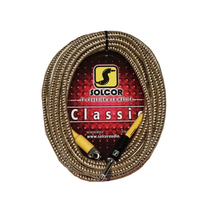 Cable Para Guitarra Tejido Plug  Escuadra 6 Metros Colores 